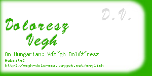 doloresz vegh business card
